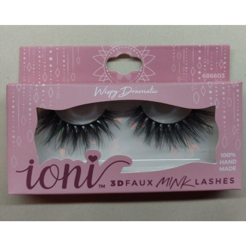 ioni 3D Faux Mink Lashes Wispy Dramatic 100% Hand Made 686603 Eyelashes